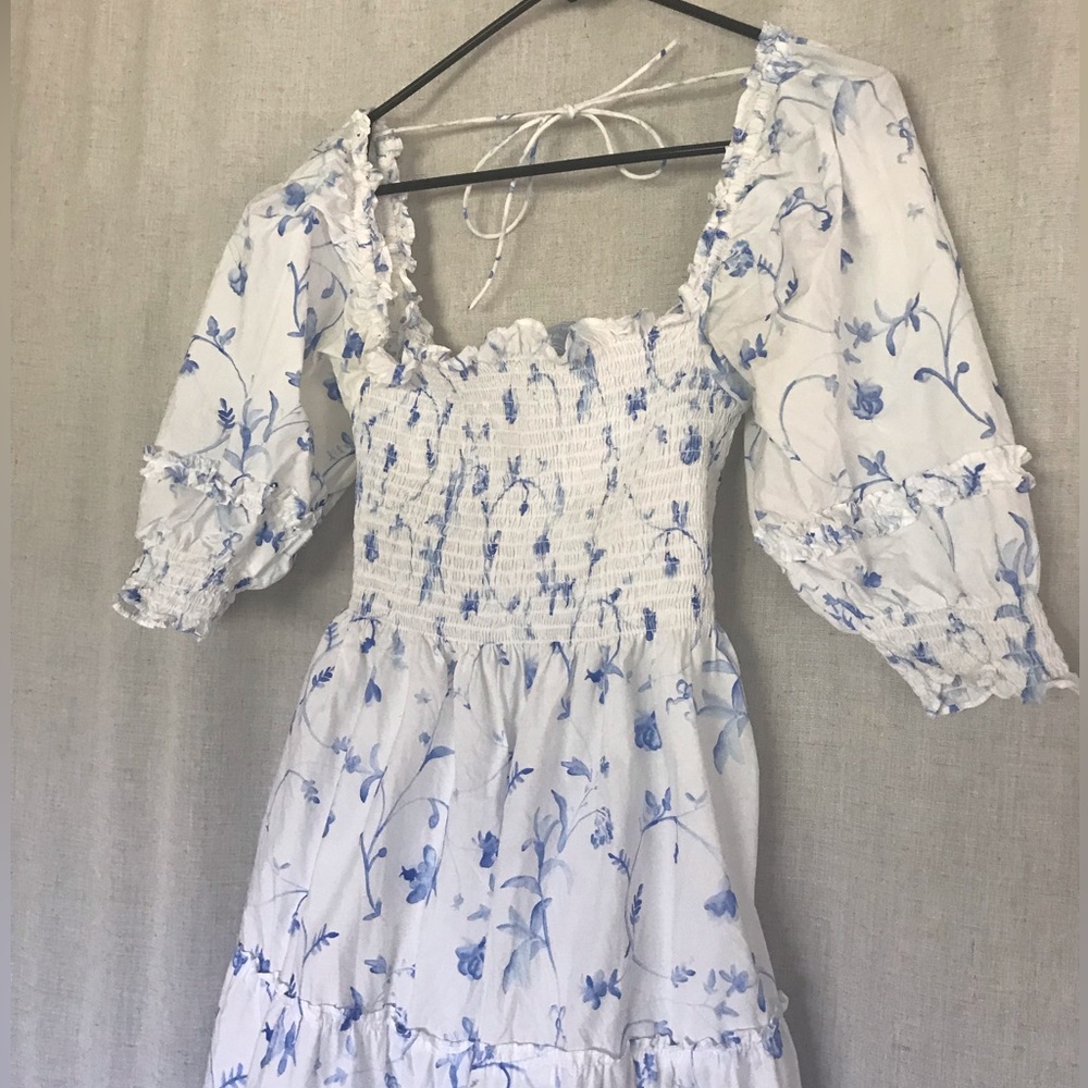 Nesli Nap Dress in “Blue Botanical”